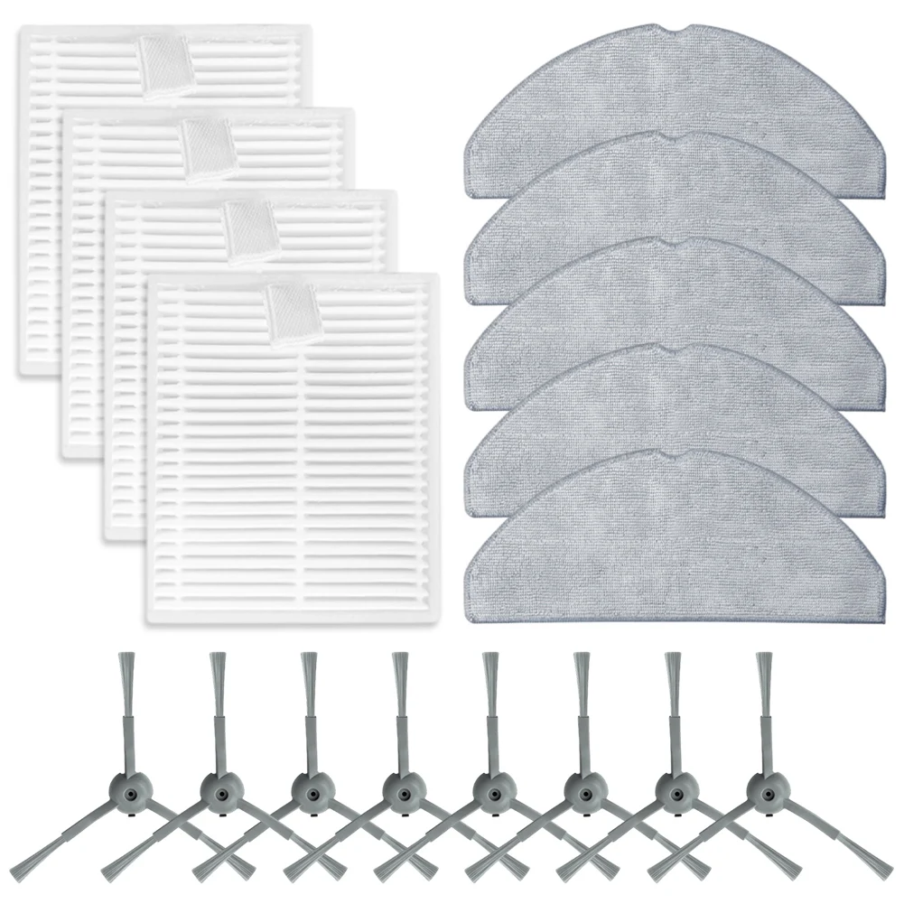 

Complete Replacement Kit Side Brushes Filters And Mop Pads For Lubluelu L20 And For Honiture V8 Pro Vacuum Cleaner