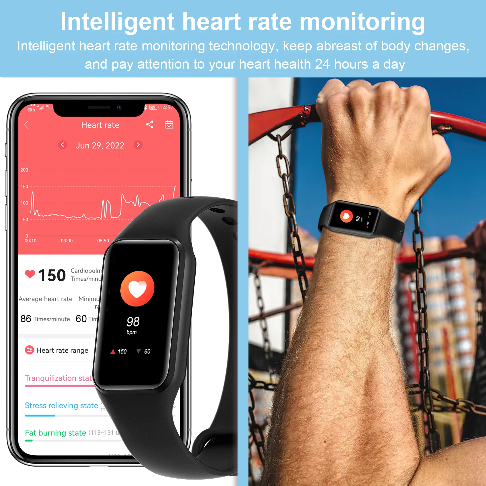 Blackview R1 Waterproof Smart Watch Fitness Tracker Heart Health