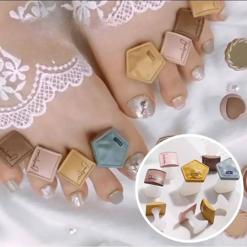 Silicone Toe Separator for Feet Apply Nail Polish During Pedicure Pearl Flower Nail Art Pedicure Manicure Hand Foot Separator