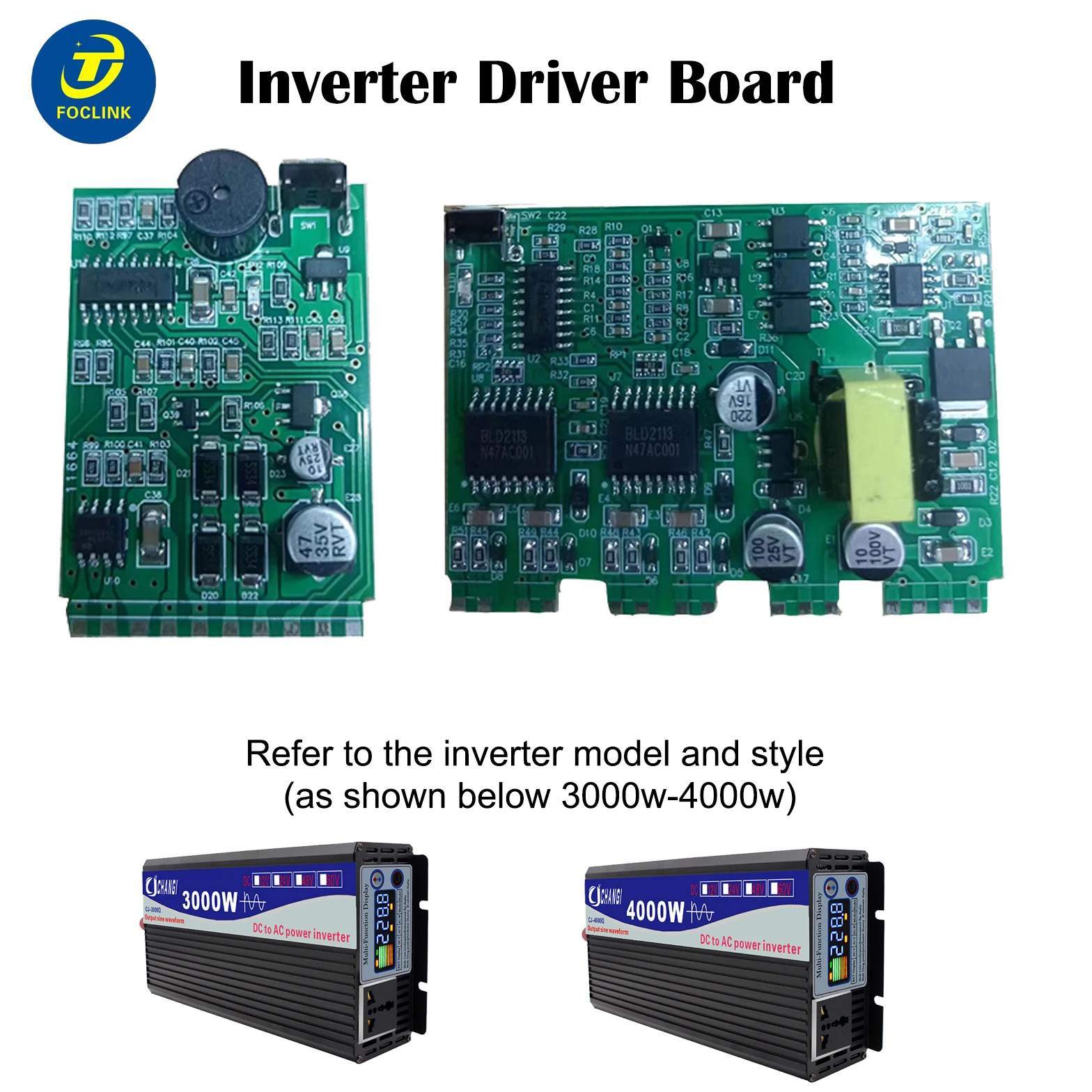 Description Picture 2 of itemInverter Accessories 3000W 4000W DC 12V-72V To AC 110V 220V Inverter Driver Board Power Module Drive Core Transformer