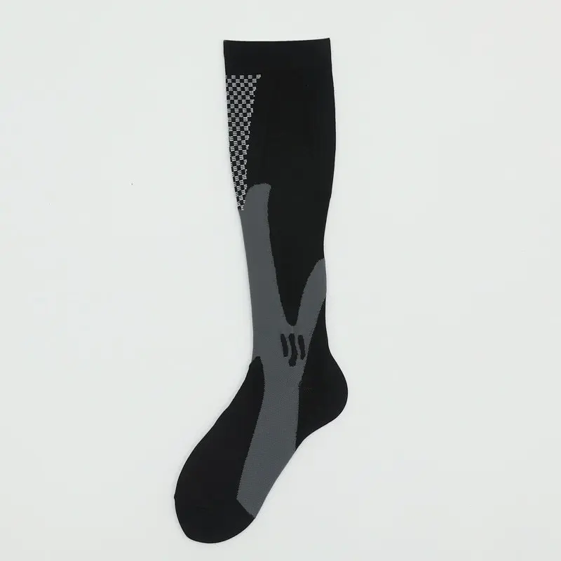 Sports Socks 1 Pair Compression Outdoor Running Football Perspiration Cycling Long Tube Men Color Mesh