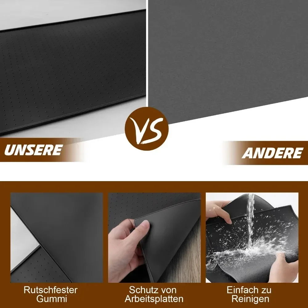 Coffee Machine Absorbent Mat Silicone Draining Mats Cups Dishes Mat Anti-scald Non-slip Waterproof Coasters