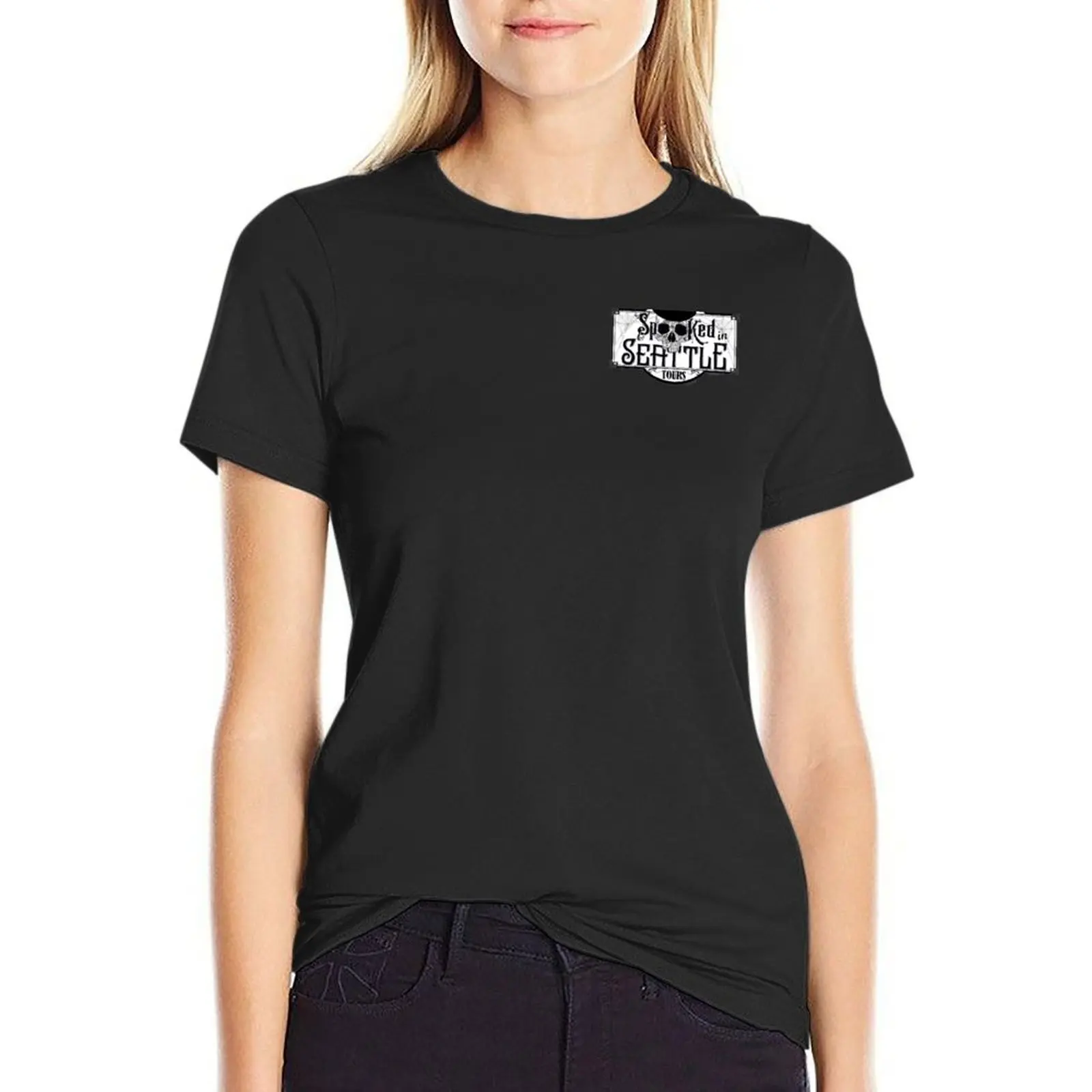 

Spooked in Seattle NEW Logo T-Shirt oversized graphics summer clothes plus size tops plain t shirts for Women