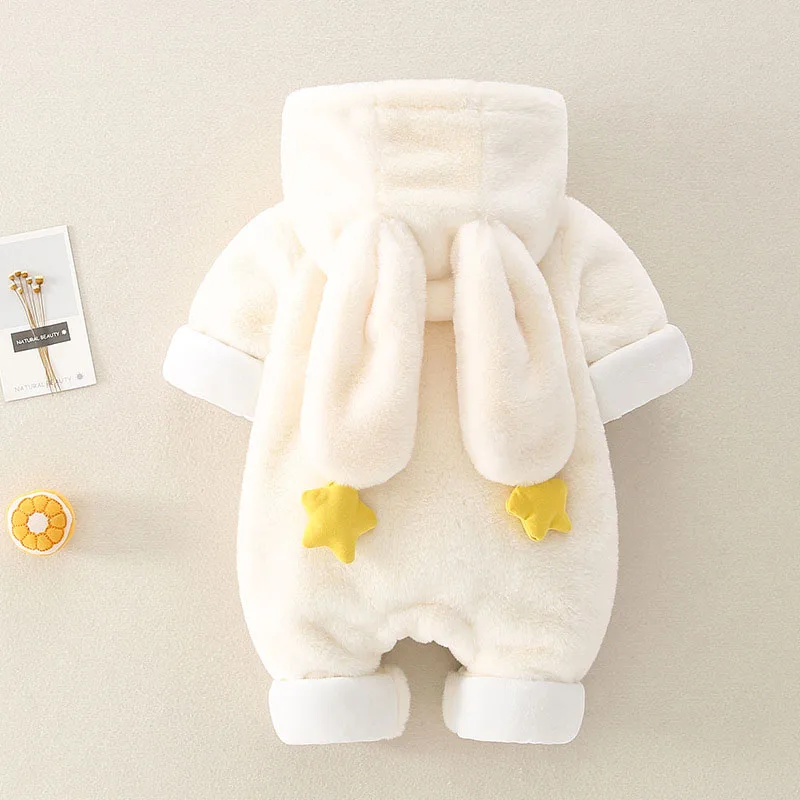 Thick Fleece Baby Romper Jumpsuit for Winter