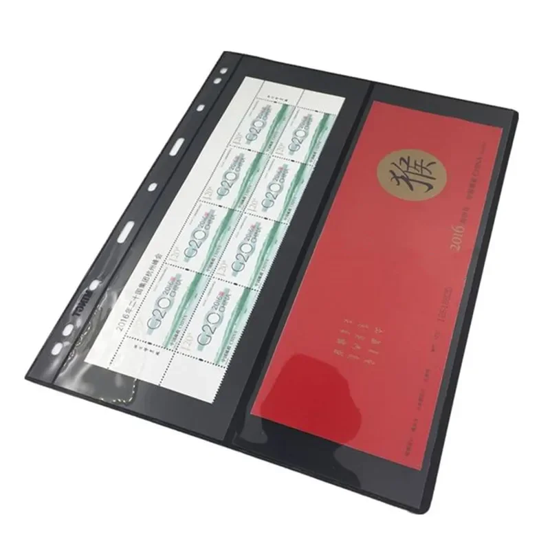 10PCS A4 Stamps Line Grid Transparent PVC Page Stamps Postcards Album Flipchart Inside Photo Album Postcards Collector Book