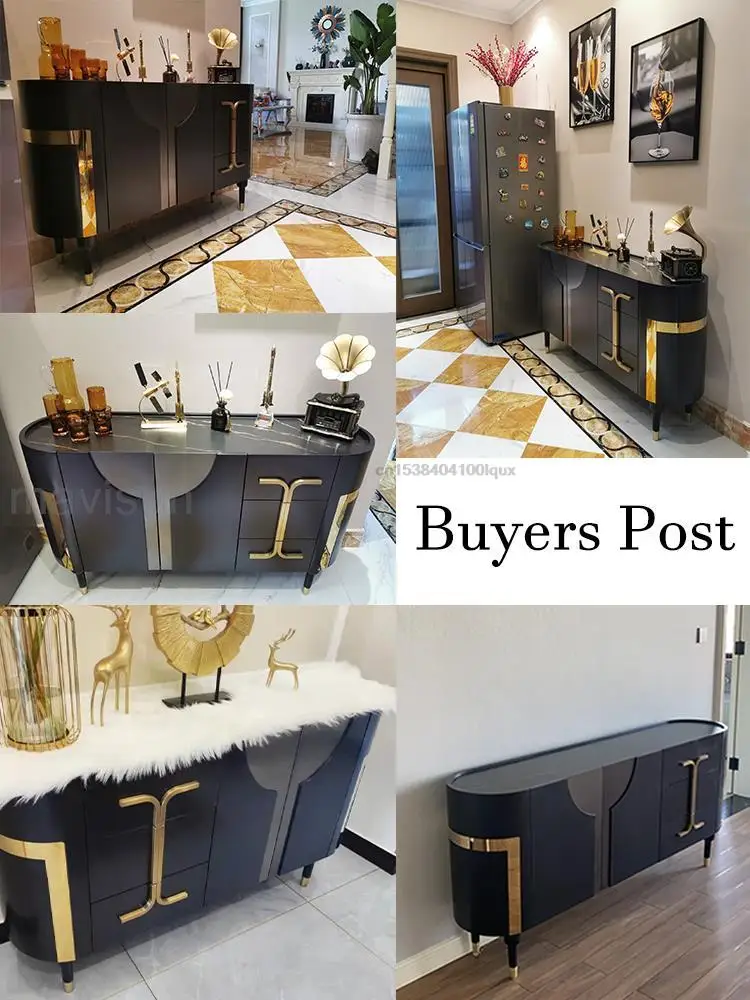 Italian Hot Sale Dining Room Storage Cabinet Multifunctional Space-Saving Home Furniture Kitchen Locker With Drawers