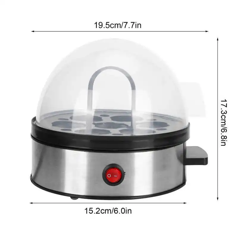 Electric Egg Steamer Cooker 7 Eggs Steamer Boiler Mini Stainless Steel Kitchen Home Appliance EU 220V