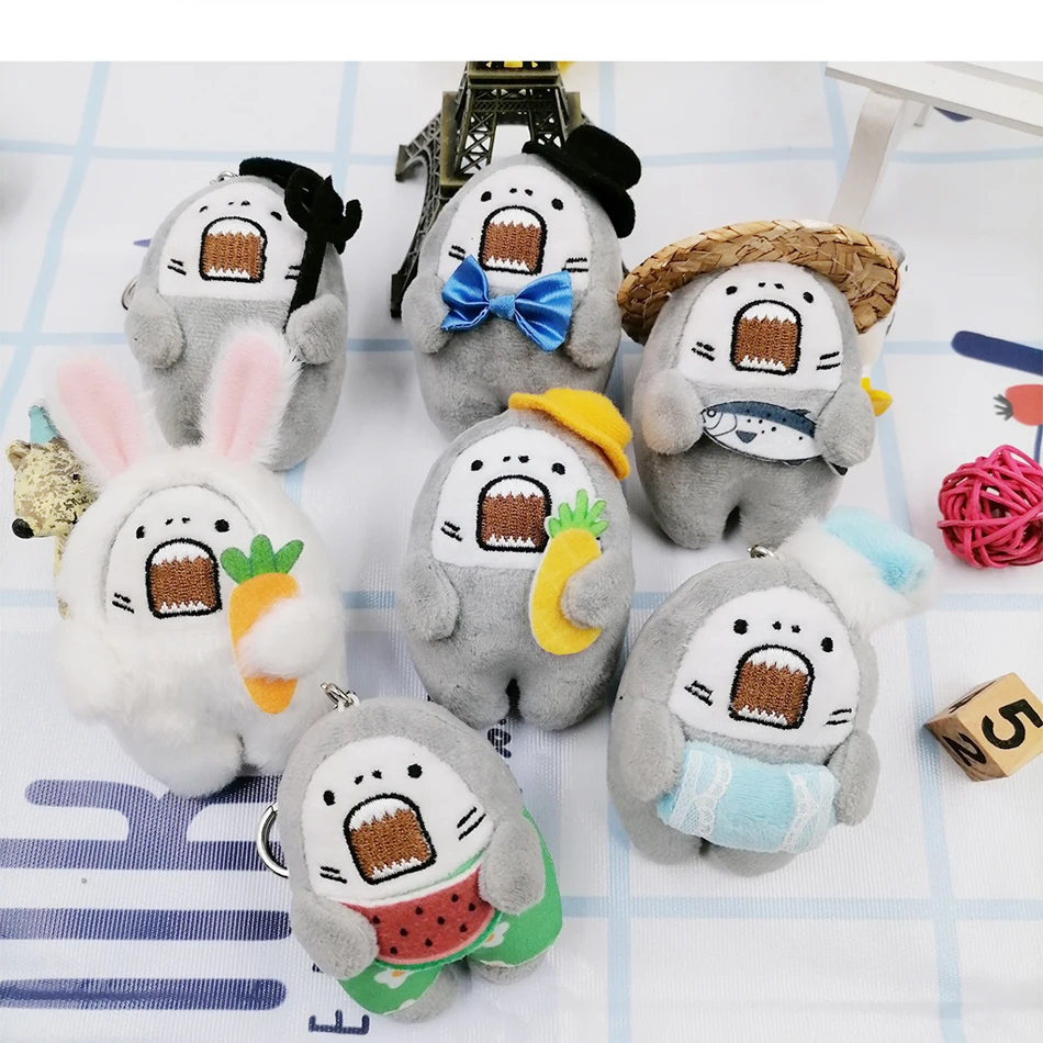 Kawaii Baby Shark Plush Keychain Creative Toy Backpack Pendant Car for Kids |