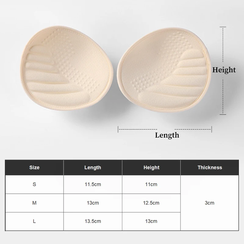 Push Up Fabric Bra Inserts Thick Breast Lift Enhancers Pads Reusable Cup Pad For Bikini Swimsuit Dress