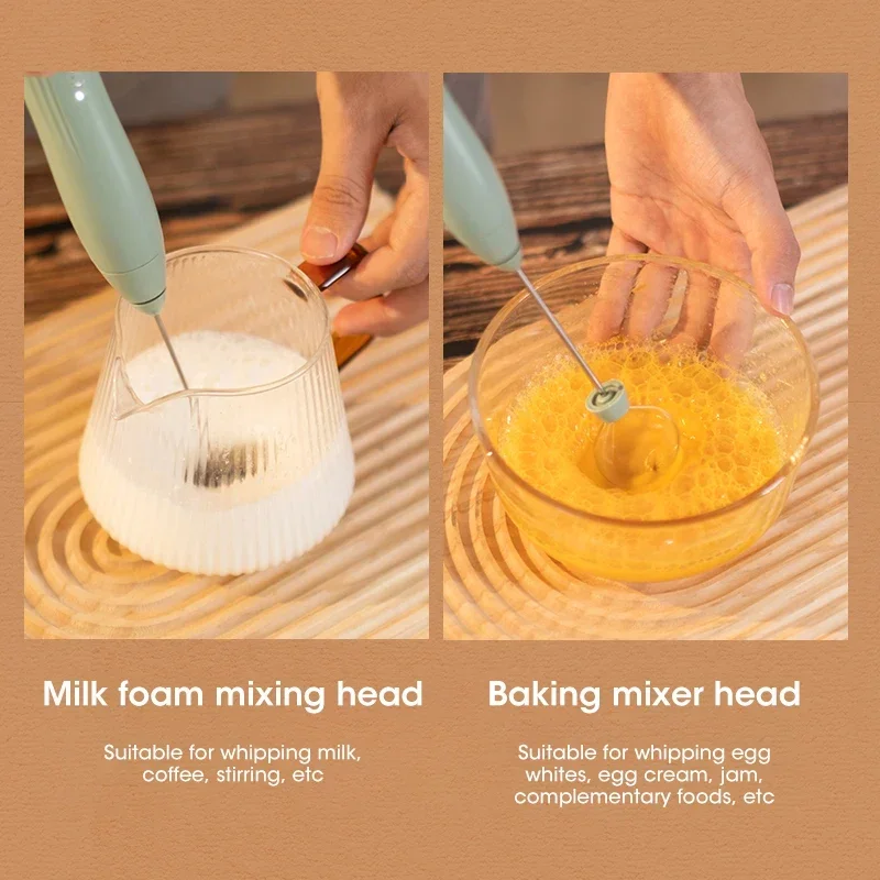 Home Electric Milk Mixer Baby Formula Mixer Wireless Multifunctional Three Level Adjustable Frother Kitchen Egg Coffee