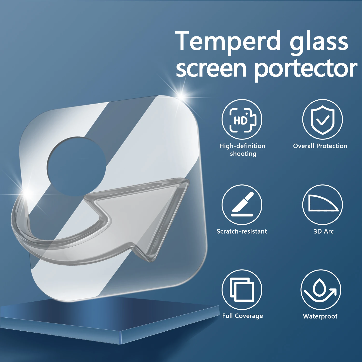 Premium Tempered Glass Camera Protectors - HD Clear, Anti-Scratch, Shatterproof Lens Covers