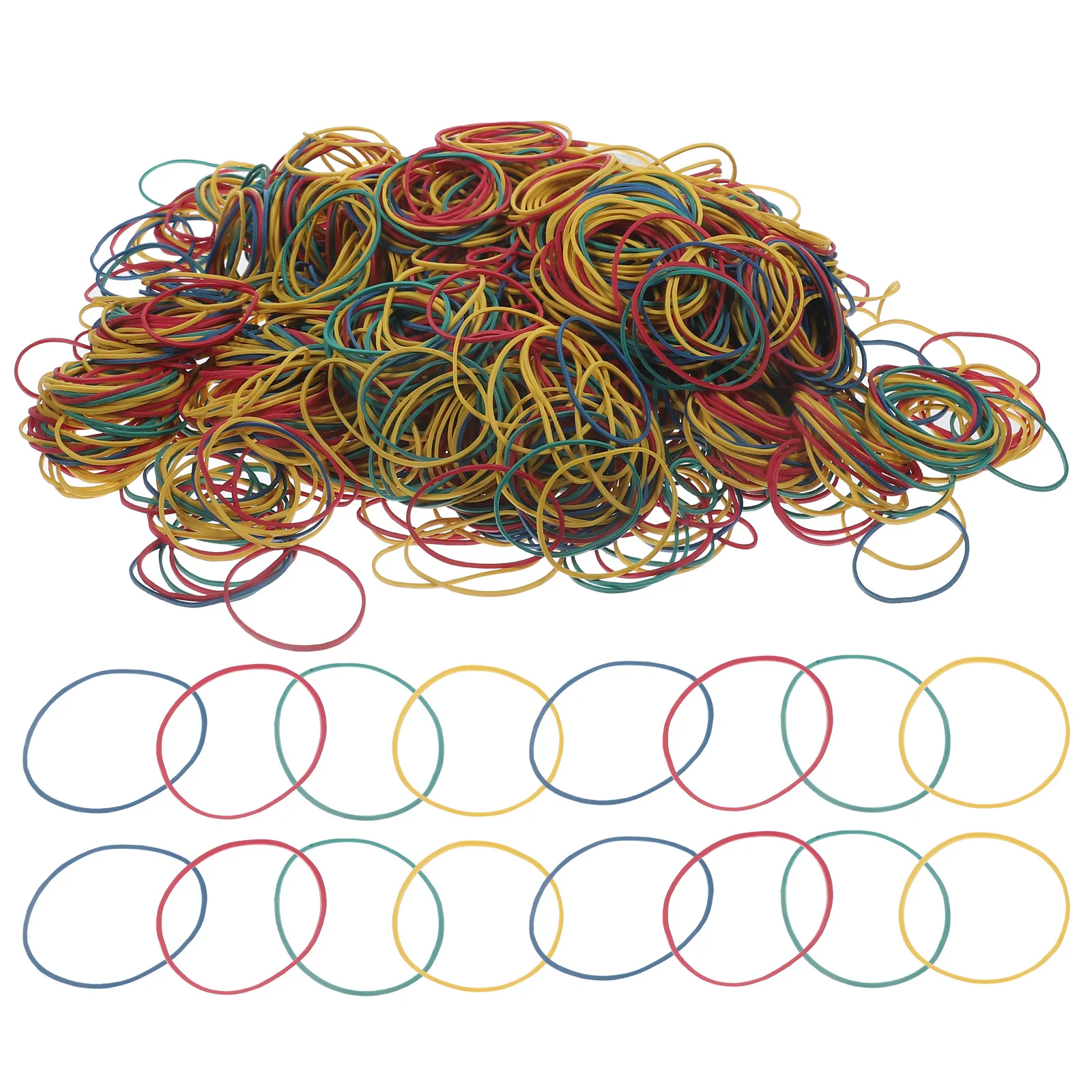 

Office Supllies Sturdy Rubber Rings Colorful Bands Hair Tie Supplies Colored Elastic Headband