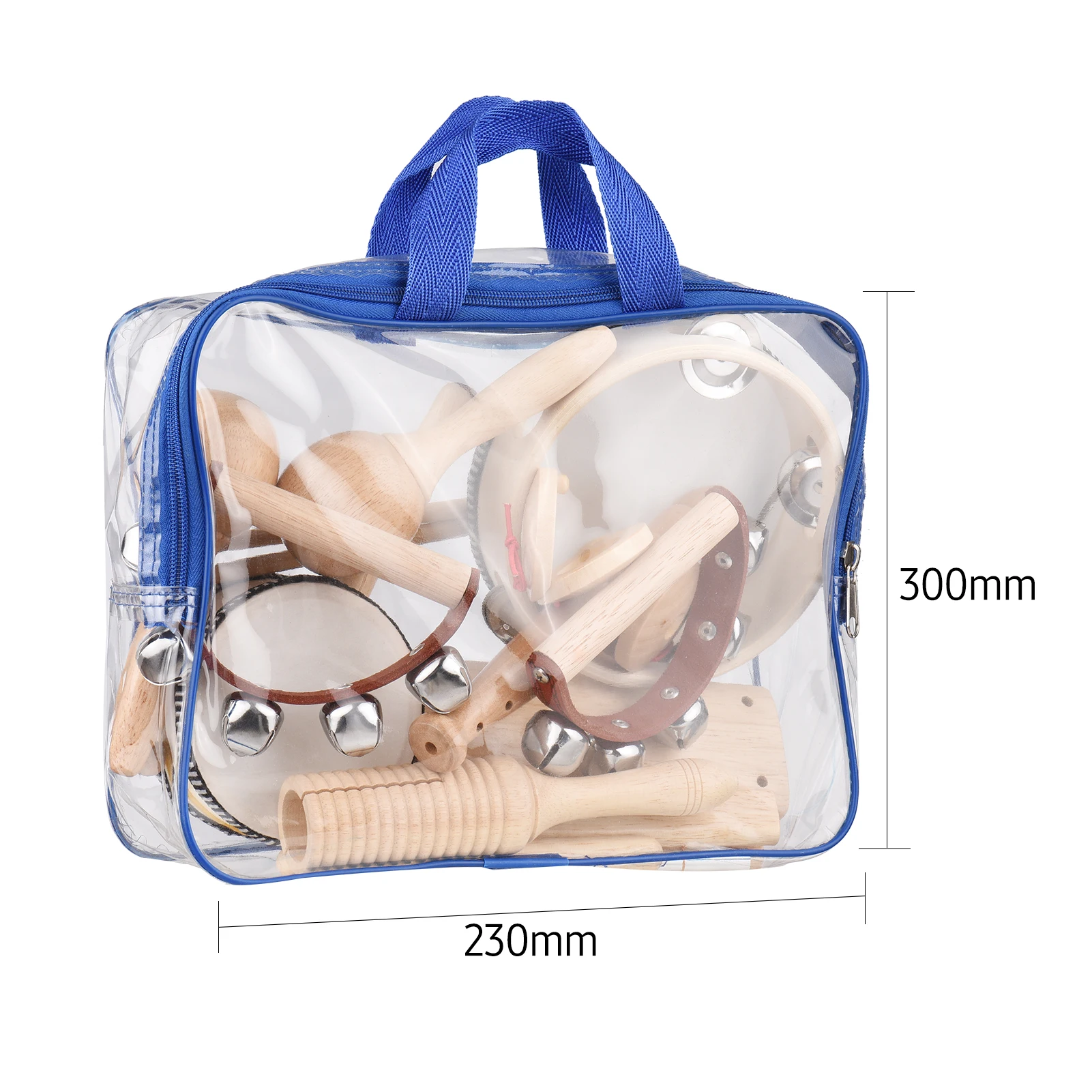 13pcs/Set Kids Musical Instruments Toys with Carry Bag Wooden Percussion Instruments Early Education Gifts for Toddlers Children