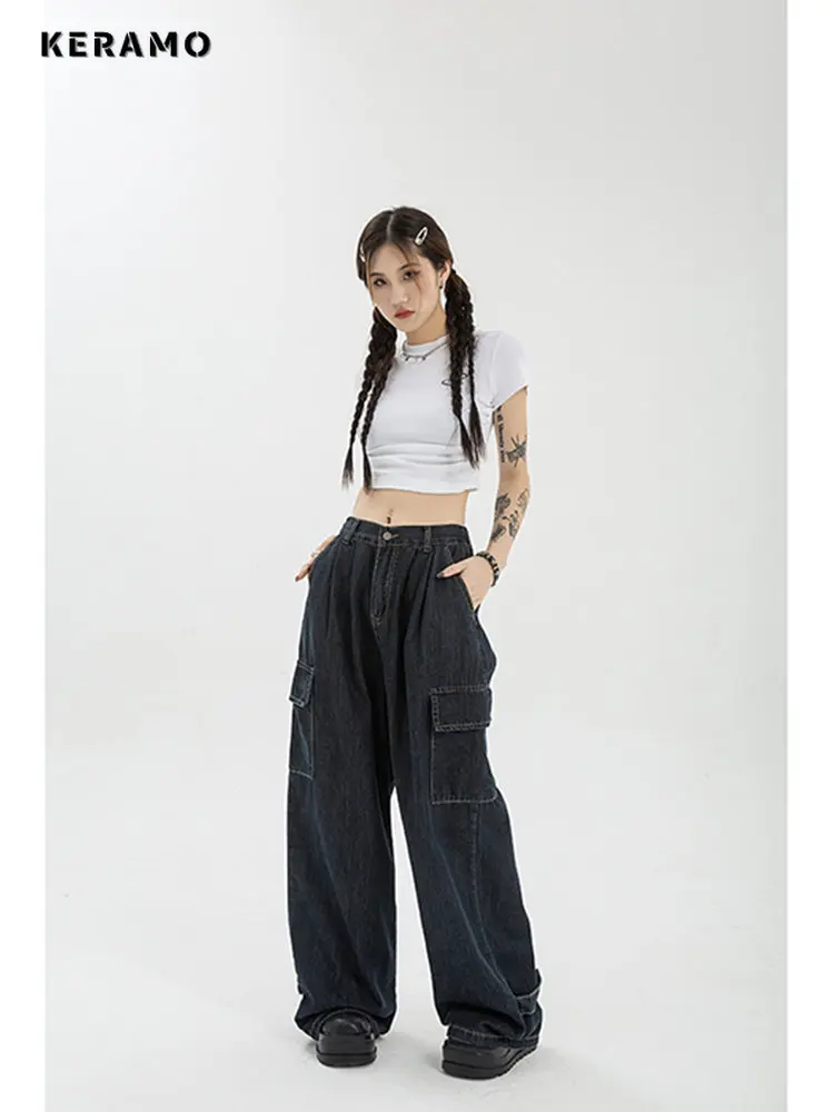 Baggy Jeans Wide Leg Pants Retro Jeans Streetwear Pants 