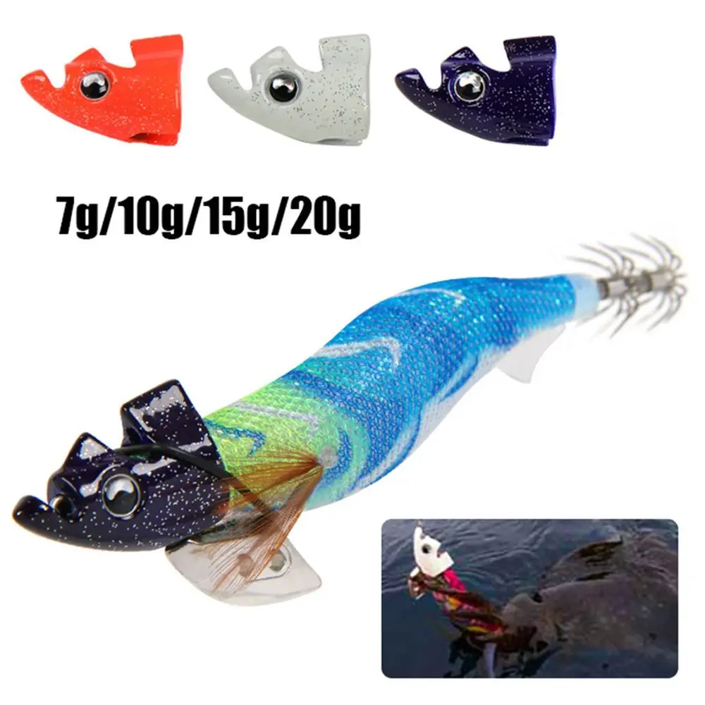 2 teile/beutel Angel köder Köder Tackle Zubehör 7g 10g 15g 20g Tintenfisch Jig Tip Run Gewicht Sinker für Holz garnelen Garnelen Köder Köder – Detail 1