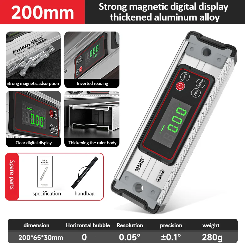 0-90° LCD Digital Protractor Level Angle Finder Gauge Meter 200mm 300mm 400mm 500mm Electronic Goniometer Measurement Tool 4