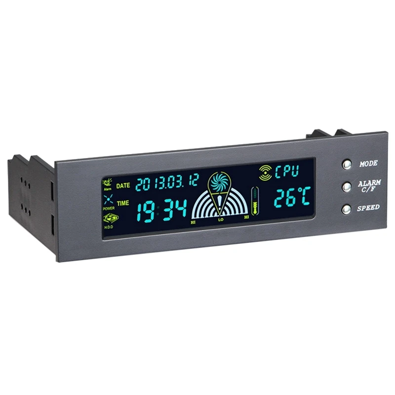 

5.25Inch Fan Speed Controller Computer Case Fan Thermostat Perpetual Calendar Screen Display Drive Bay For Computer Case