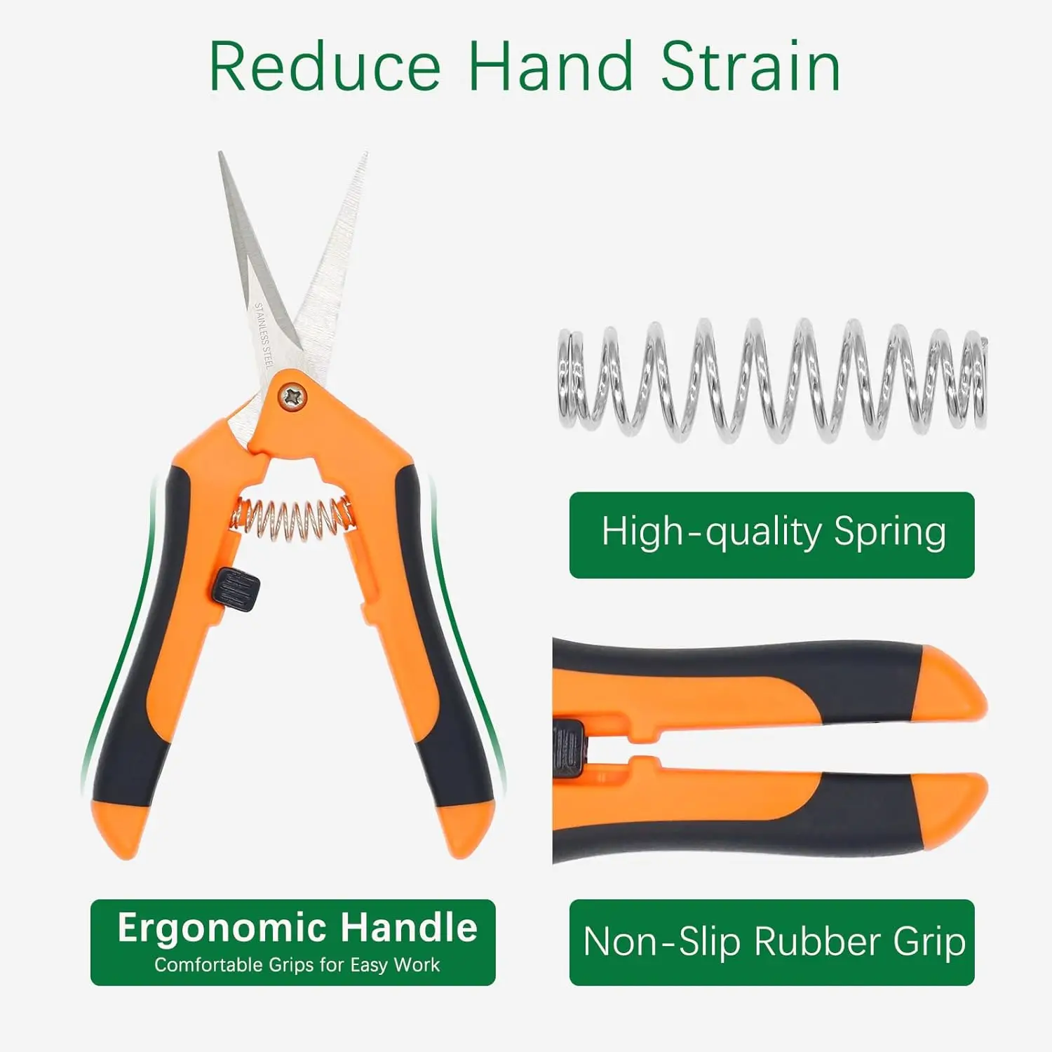 정원 가지치기 가위, 정원용 손가위 티타늄 코팅 정밀 분재 가지치기 가위