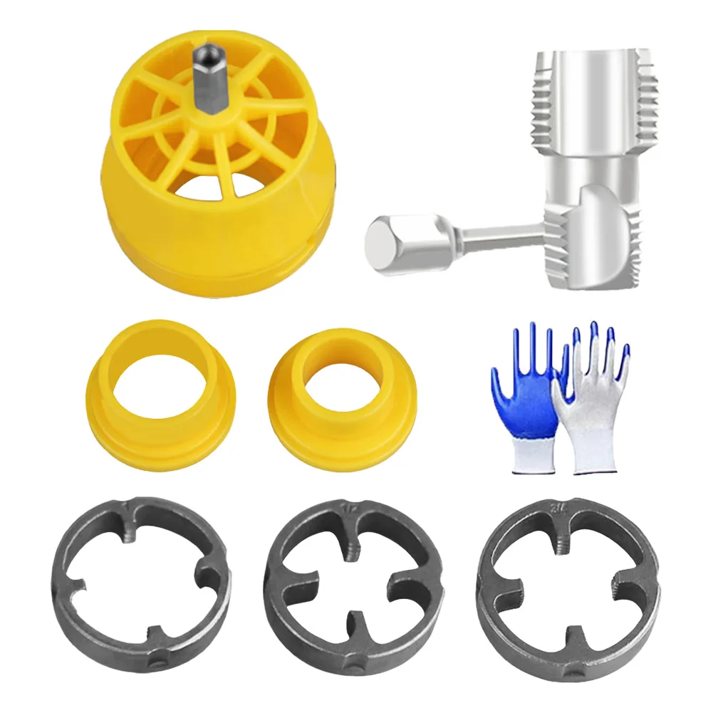 PVC Pipe Threader Kit with 3 Dies for Plumbing