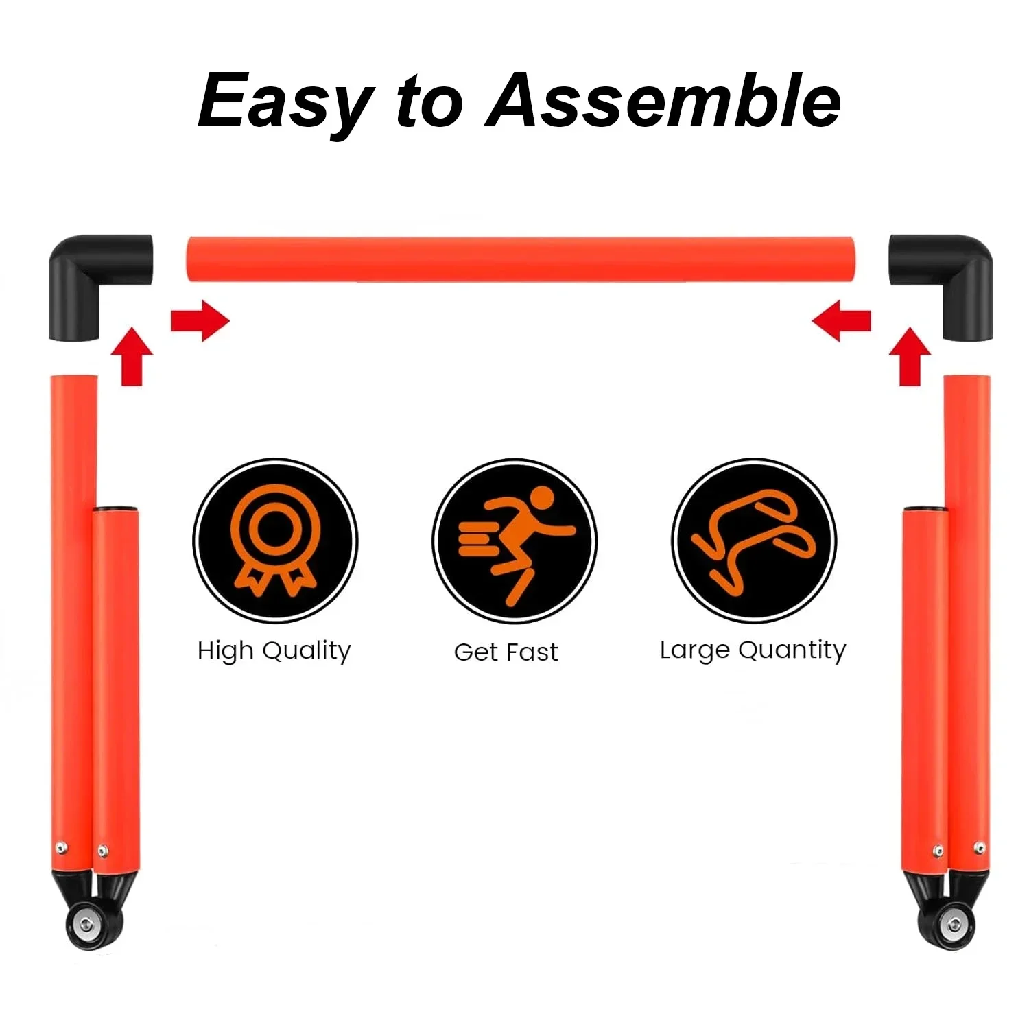 Adjustable Speed Training Hurdles 6" 9" 12" Agility Jumping Speed Fitness Equipment for Athletes Soccer Basketball Track Field