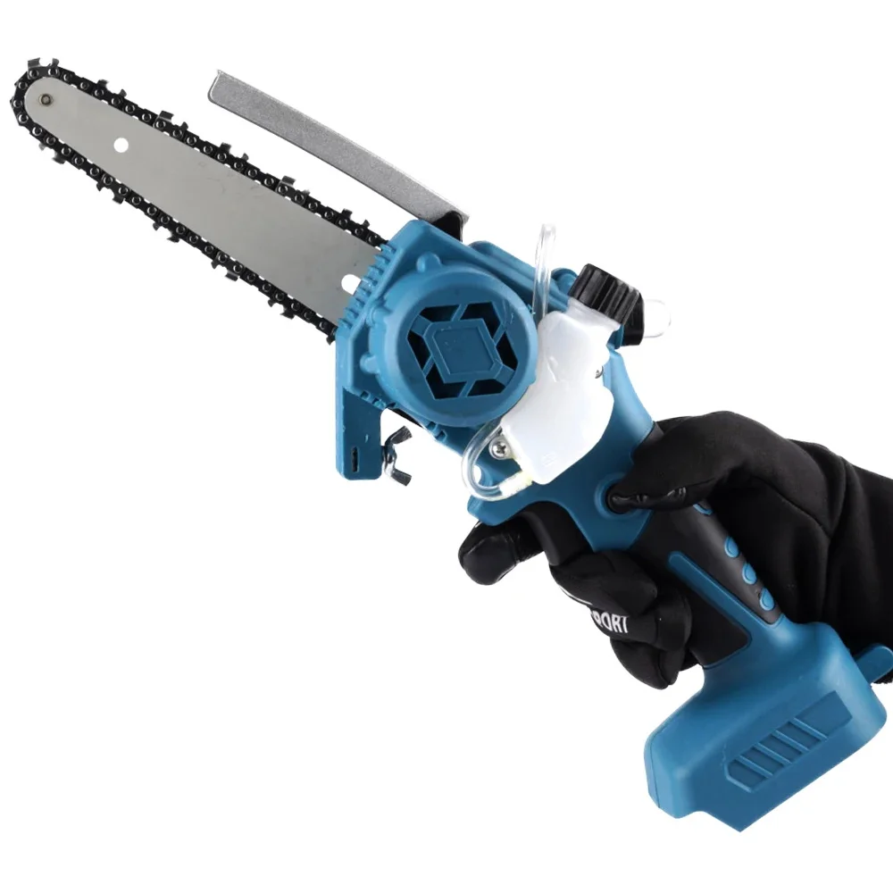 Electric Chainsaw ONEVAN 3000W 18V 6 Inch Electric Saw Chainsaw with 1/2 Battery Oil Spray Rechargeable Woodworking Tool for Makita 18V Battery