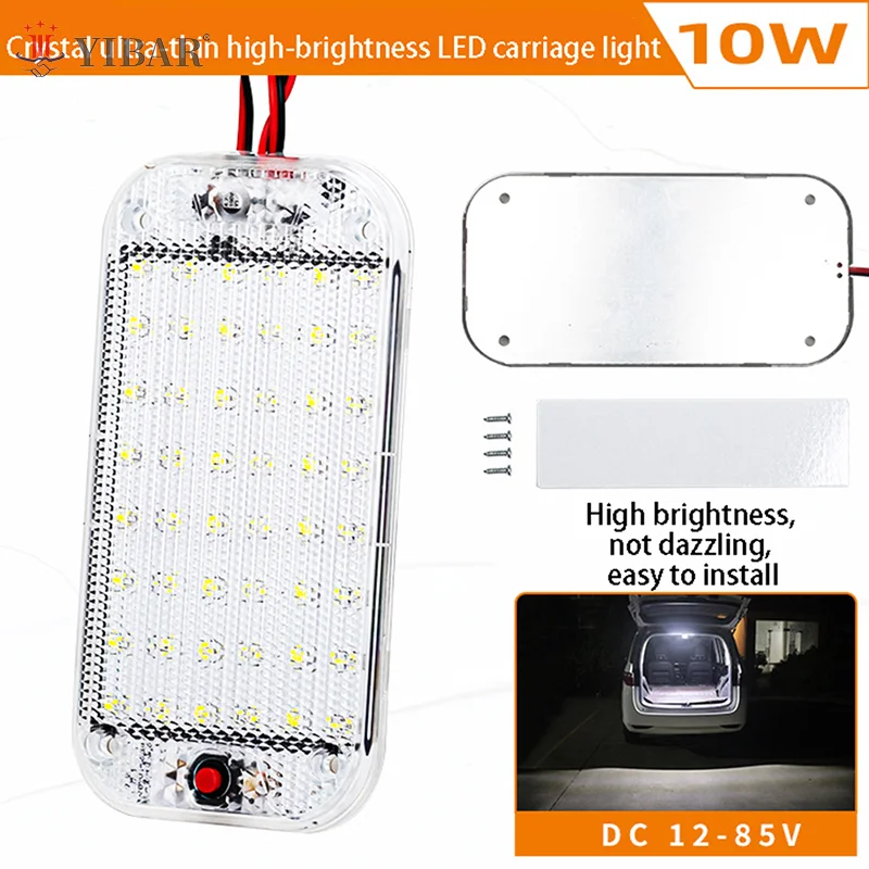 

Лампа для чтения салона автомобиля, осветительная полоса высокой яркости для грузовиков, фургонов, домов на колесах, лодок, жилых помещений, 48 Светодиодный, 12-24 В