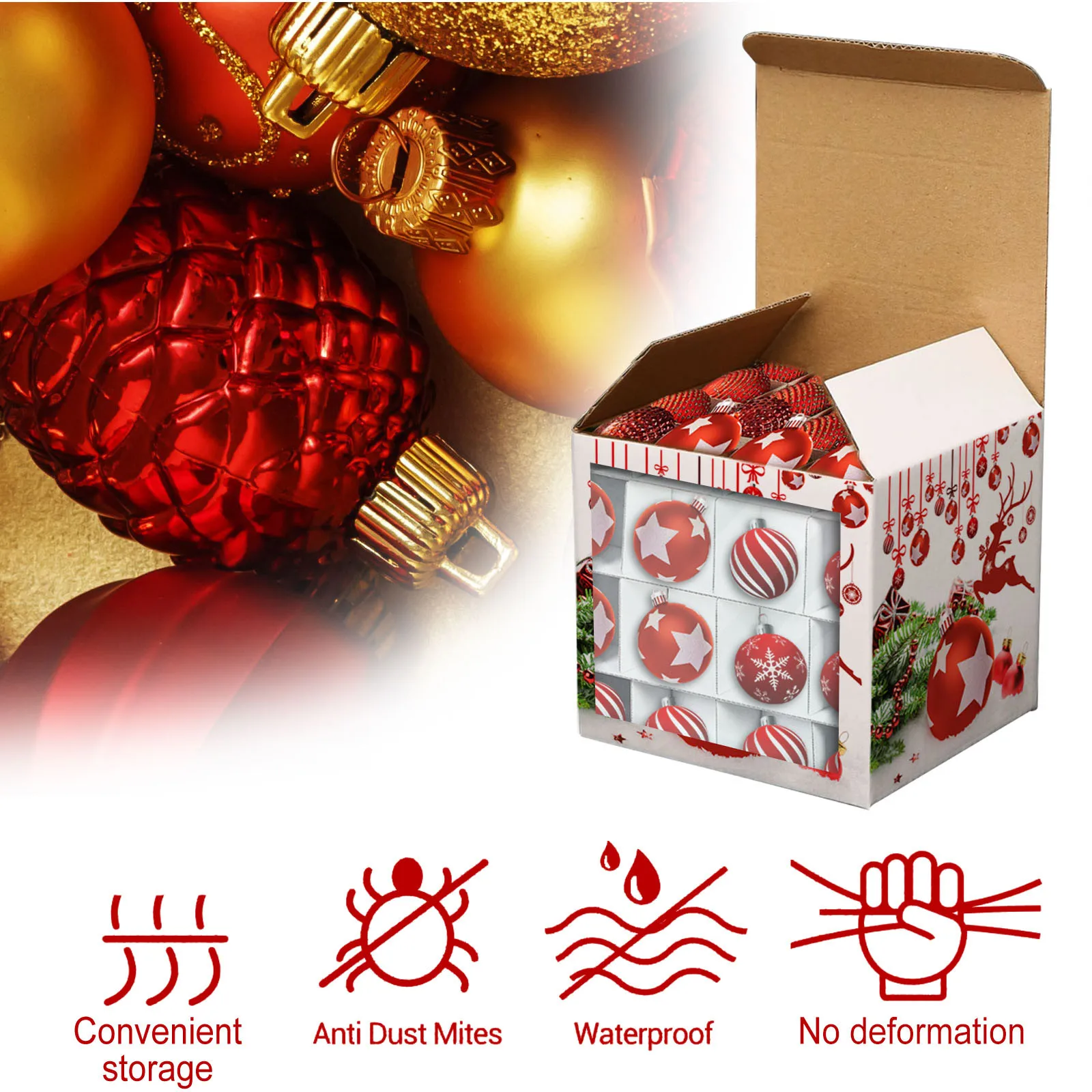 Tree Bag Tree Box Storage Box Baubles Ornament Decoration Christmas Xmas 64 Housekeeping & Storage Set with Divided Interior