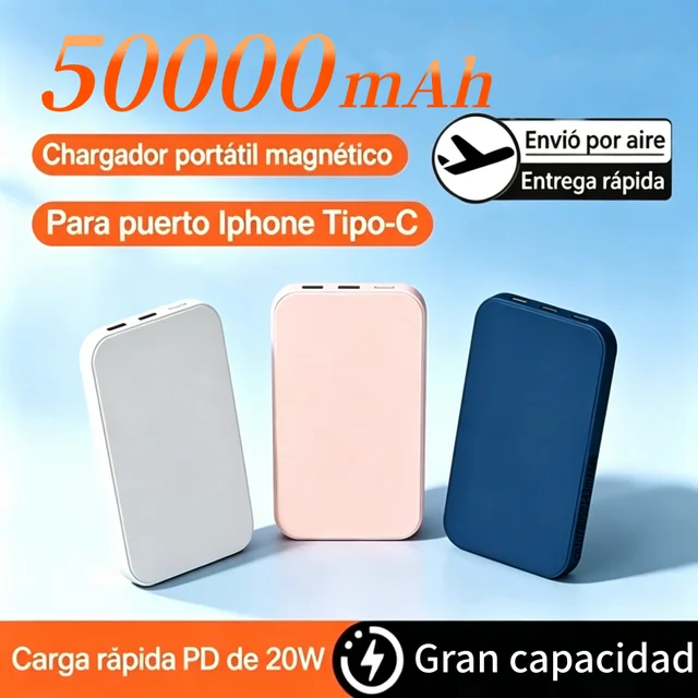 Nouvelle batterie externe magnétique pour Magsafes 50000mAh, chargeur rapide sans fil PD 22.5W, batterie externe pour iPhone Samsung 2026 1