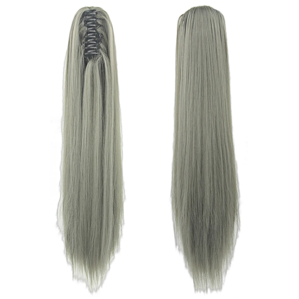 Soowee 15 Colors Straight Clip In Hairpiece Hair Extensions Blonde Gray Little Pony Tail Synthetic Hair Claw Ponytail clip in ponytail hair extension synthetic ponytail synthetic hair accessories clip in ponytail extensions