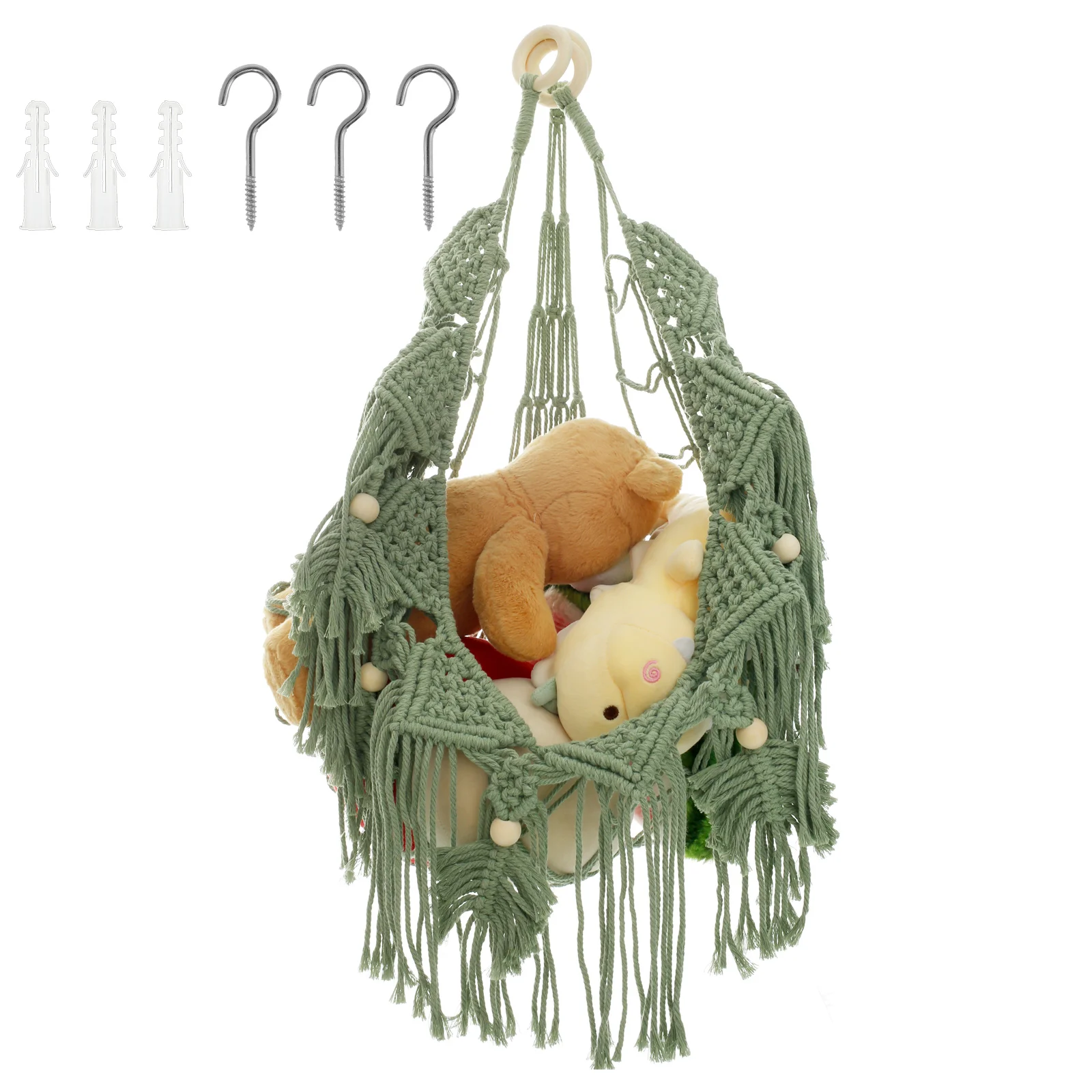 Stuffy Toy Hammock Mesh Kids Bedroom Storage Nursery Teddy Bear Net Child Organizer Stuffed Towels Tidy Soft Storage Organizer stuffy toy organizer