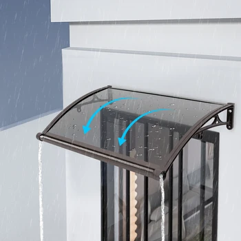 Coffee & Tan Door Awning Canopy 1