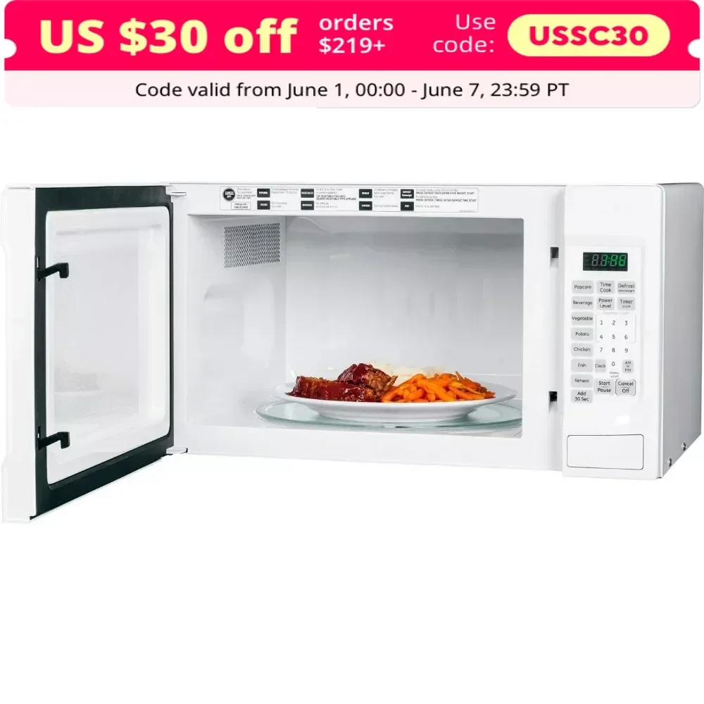 

Microwave, 1.4 Cu. Ft. Mid-Size,Sensor Cooking Controls,Weight and Time Defrost,Turntable,Instant on Controls Microwave