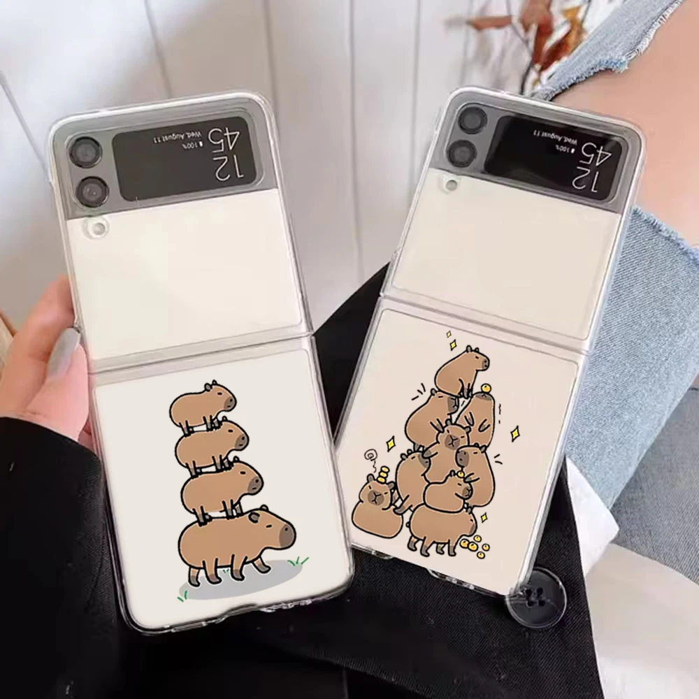 Capybara Clear Hard Transparent Phone Case - Cute Animal Design