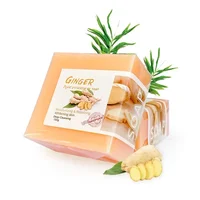 100g Natural Turmeric Soap with Goat Milk & Silk Protein Aloe Soap, Ginger, Sea Salt , Wormwood, Lemon Essential Oil Lemon Soap 1