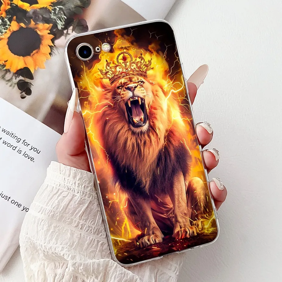 Cute Cat Painted Clear Silicone Soft Slim Phone Case