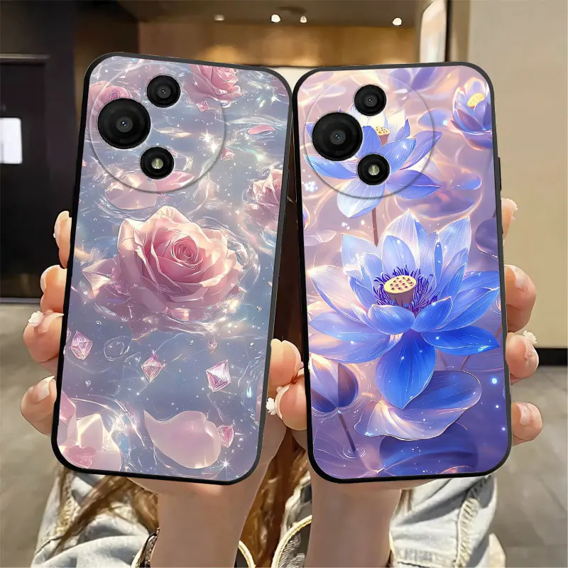 Luxury Silicone Soft Phone Case with Butterfly Marble Print Pattern
