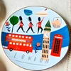Stylish INS City Sketching Ceramic Plate with Paris, Tokyo, London, New York Platos Decorativos Para Pared Dish Wall Decor 6