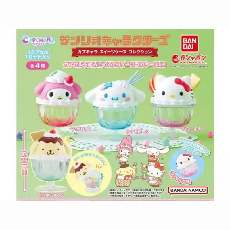 

Goods in Stock Genuine BANDAI Sanrio Pom Pom Purin HelloKitty My Melody Cartoon Character Mini Cup Capsule Toy Holiday Gift