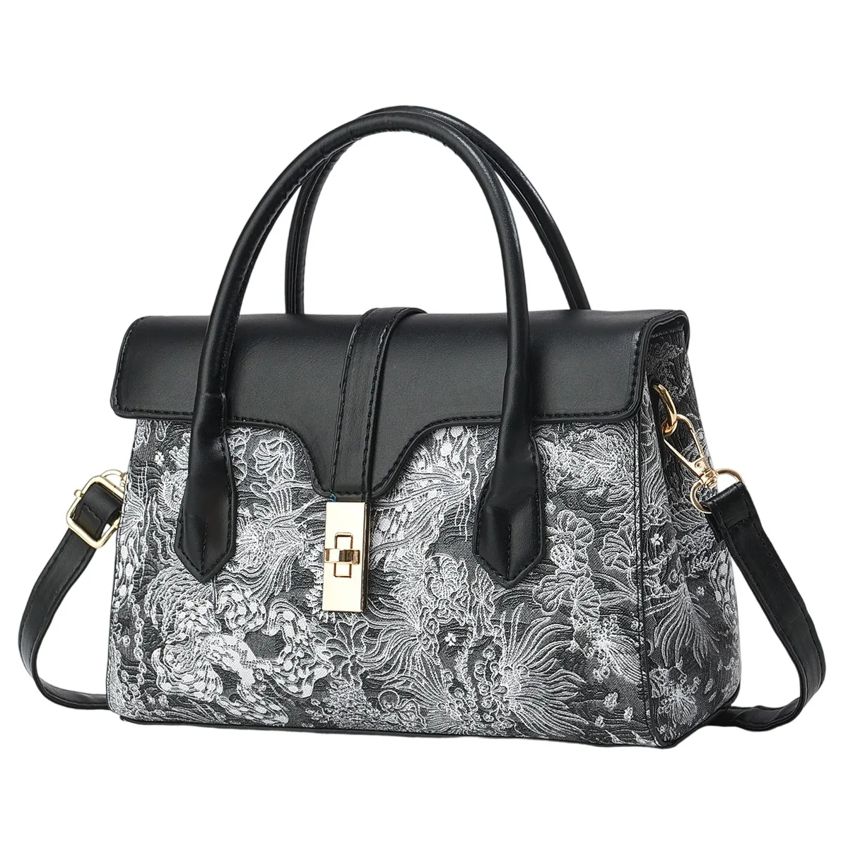 حقيبة يد نسائية مطرزة كلاسيكية