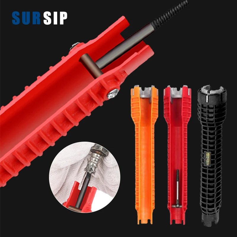 8 In 1 Basin Flume Wrench Antislip Kitchen Sink Repair Tools Bathroom