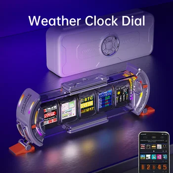 Divoom Times Gate - Cyberpunk Gaming Setup Digital Clock with Smart APP Control, WiFi Connect, RGB LED Display, 1