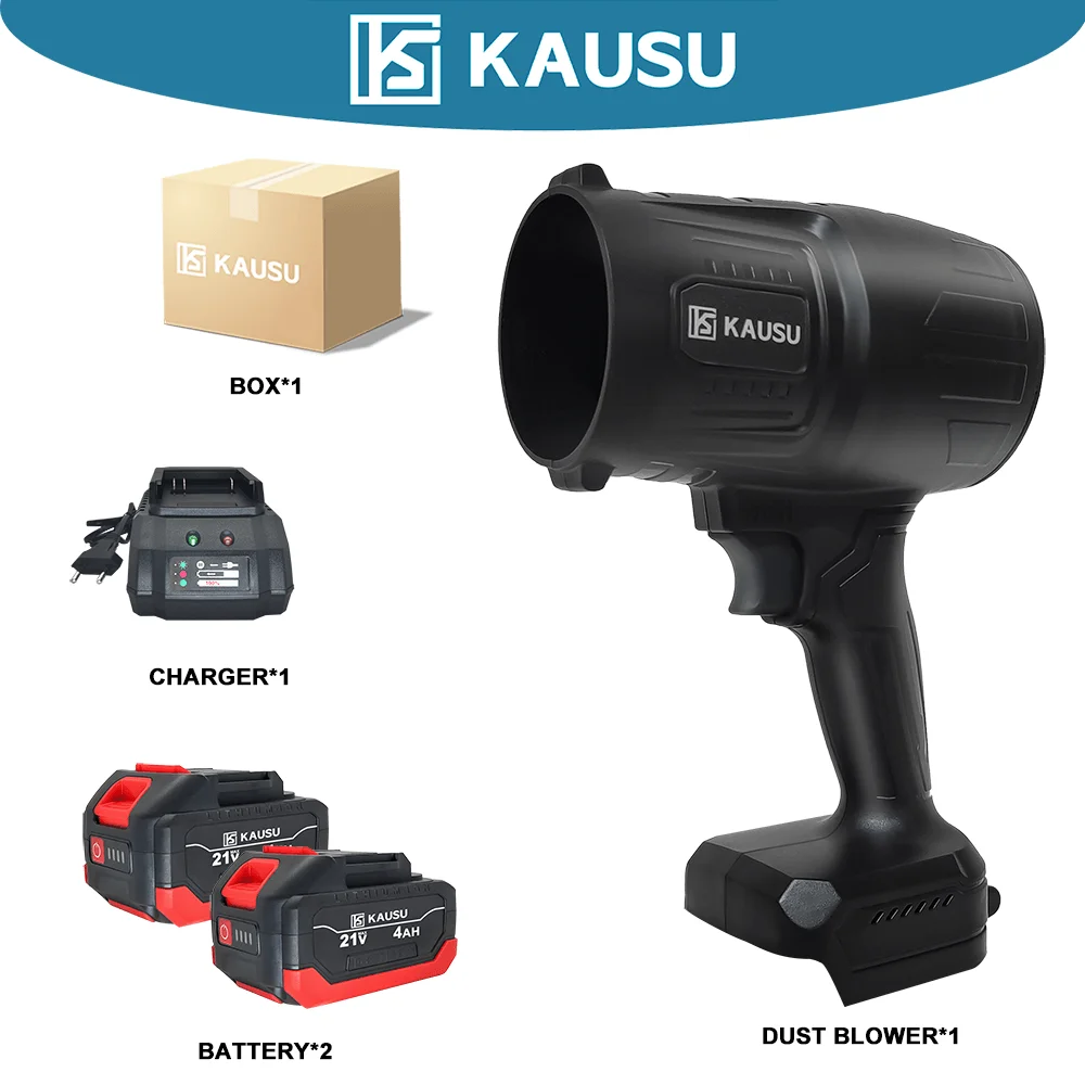 KAUSU Cordless Turbo Jet Fan Wireless Electric Air Blower Violent Fan Dryer Handheld Dust Blowing Power Tool Makita 18V Battery