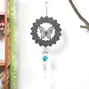 Stainless Steel Wind Spinners Sculptures With Stalilizer Spiral Ball Tail for Yard Garden Decor 3D Chime Sun Catchers Hanging 4