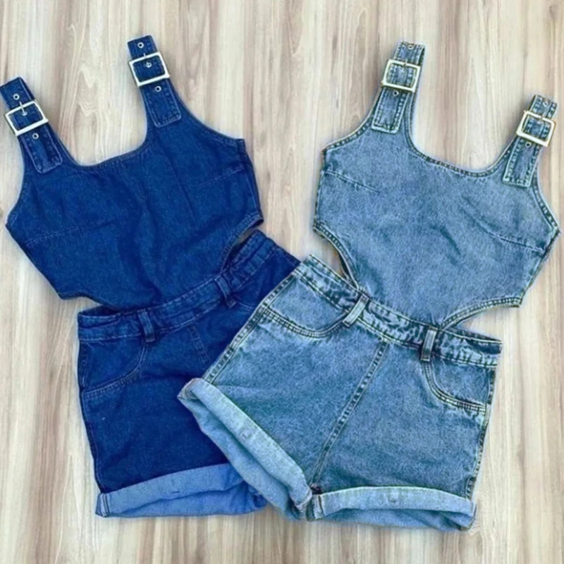 bright baby bodysuits	 FOCUSNORM 0-4Y Summer Casual Kids Girls Denim Jumpsuits Shorts 2 Colors Sleeveless Solid Hollow Out Playsuits Newborn Sailor Romper Girls Boy Costume Anchor