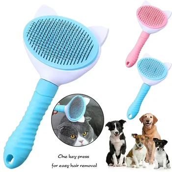 Pet Comb Cat Cleaning Supplies High Quality Self cleaning Brush Professional Grooming brush for Dogs, Cats pets Glove dog Bath 3