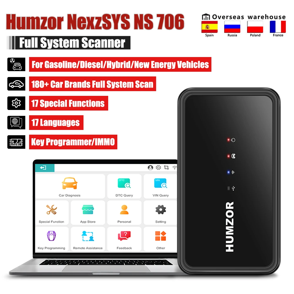 car inspection equipment for sale Humzor NexzSYS NS 706 Full System scanner OBD 2 OBD2 Car Diagnostic Tool 17 Reset services ECU Key programmer pk Thinkdiag MK808 auto battery charger