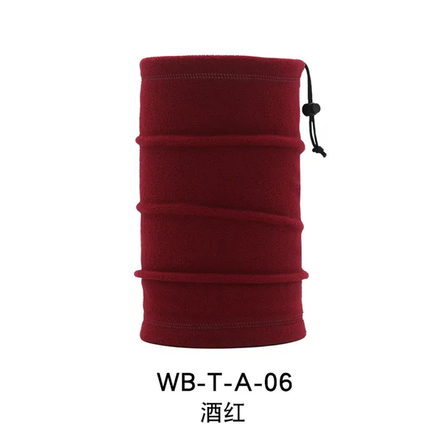 Fleece Neck Buff Male Bandana Winter Windproof Scarves Soft Cycling Hiking Half Mask Neck Warmer Gaiter Snowboard Bandana Ski Wine Red