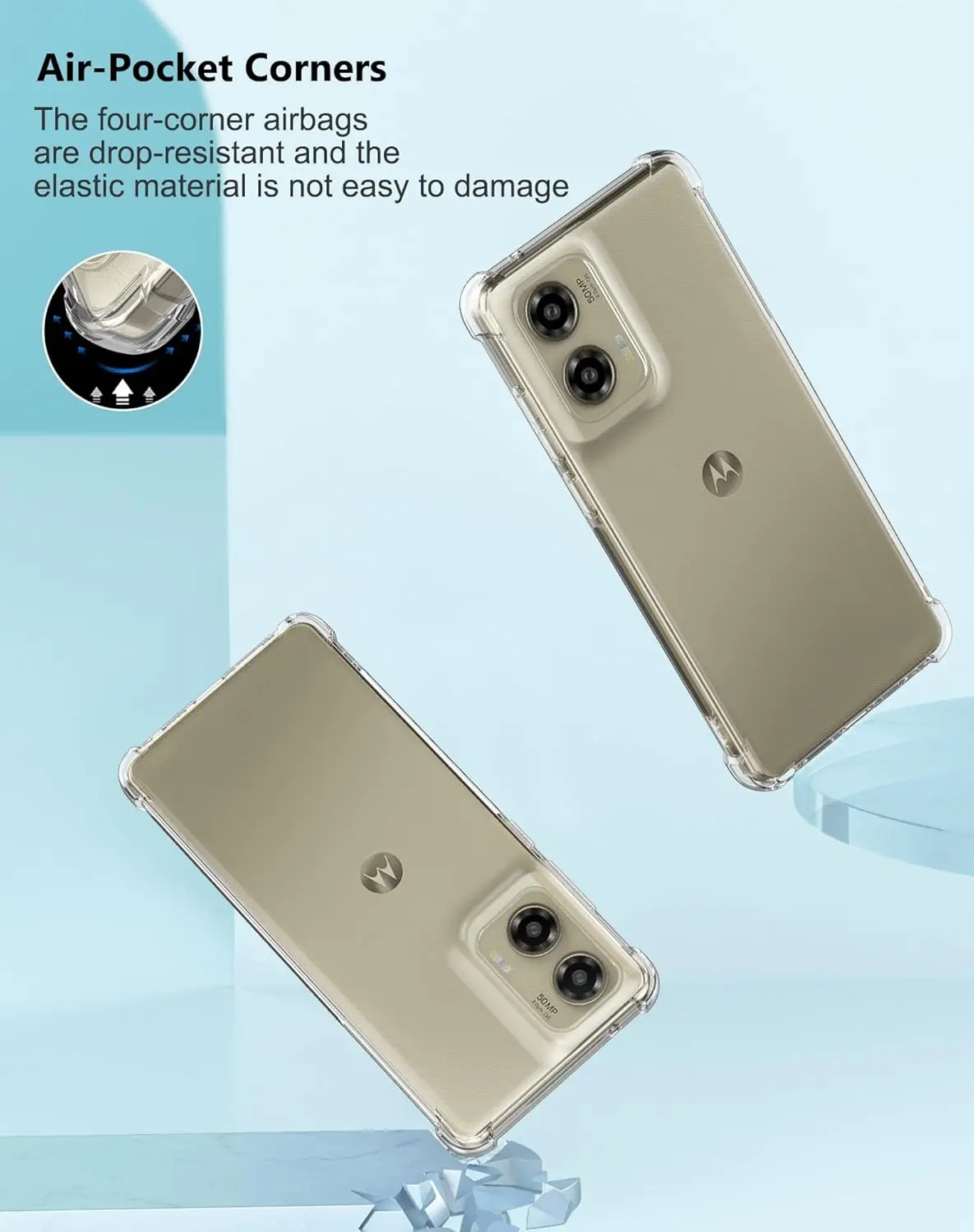 Transparent Anti-slip Shockproof Flexible TPU Case with Tempered Glass Protector for Enhanced Durability and Protection
