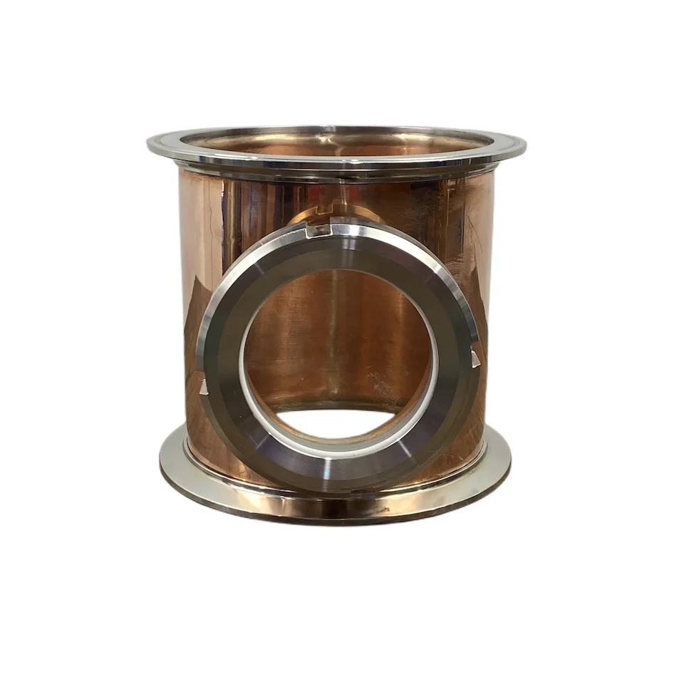 6" 154mm Flange OD 167mm Copper Tee for bubble plates . Part of distillation column . Moonshine Still, Distillation