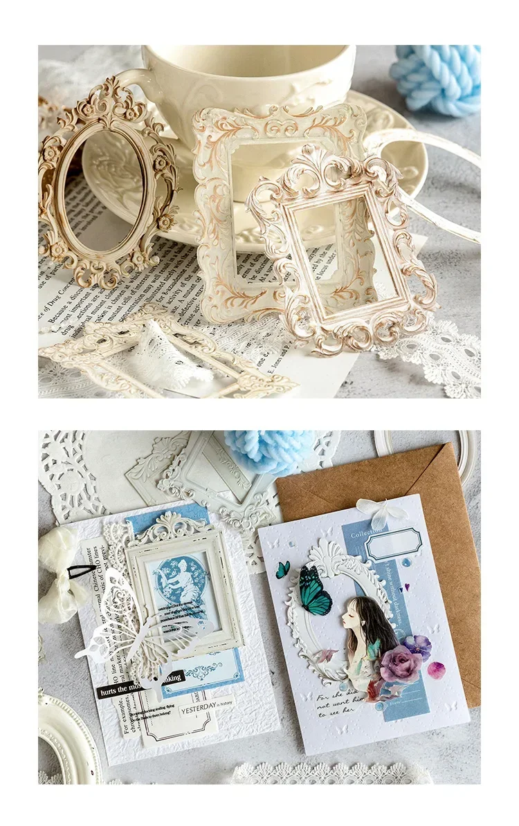 Journamm 10 teile/paket Ausschnitt Rahmen Materialien Papier Dekor Junk Journal DIY Scrap booking Collage Briefpapier Vintage Bastel karte – Detail 12